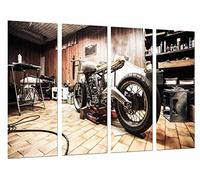 Cuadros Cámara Poster Fotográfico Moto Vintage, Moto Harley Davidson, Multicolor, 131 x 62 cm XXL