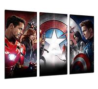 Cuadros Cámara Poster Fotográfico Capitan America, Los Vengadores, Cine, Multicolor, 97 x 62 cm XXL
