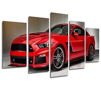 Poster Fotográfico Coche Mustang Rojo Tamaño total: 165 x 62 cm XXL
