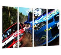 Cuadros Camara Poster Moderno Fotografico Competicion Deporte Coches Rally Rojo Citroen, 131 x 62 cm, Ref. PST27094