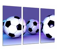 Cuadros Camara Poster Moderno Fotografico Deporte Futbol, Balones, Pelotas, Fondo Morado, 97 x 62 cm, ref. PST26790