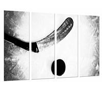 Cuadros Camara Poster Moderno Fotografico Deporte Hockey, Palo Sobre Hielo, Blanco y Negro, 131 x 62 cm, ref. PST27038