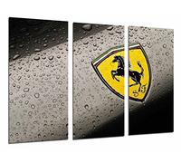 Cuadros Camara Poster Moderno Fotografico Logo Amarillo Ferrari, Coche, Marca, 97 x 62 cm, ref. PST26838