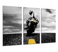 Poster Fotográfico Moto de Carretera, Motorista, Amarillo Tamaño total: 97 x 62 cm XXL