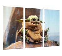 Cuadros Cámara Set 3 posters decorativos para pared, Decoración Salón Modernos, Dormitorios, Habitación, Star Wars, Yoda, (97 x 62 cm)