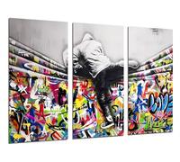 Cuadros Cámara Set 3 posters decorativos para pared, Decoración Salón Modernos, Dormitorios, Habitación, Banksy Street Art, (97 x 62 cm)