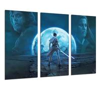 Cuadros Cámara Set 3 posters decorativos para pared, Decoración Salón Modernos, Dormitorios, Habitación, Star Wars, Rey, Obi Wan Kenobi, (97 x 62 cm)