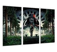 Cuadros Cámara Set 3 posters decorativos para pared, Decoración Salón Modernos, Dormitorios, Habitación, Star Wars, Darth Vader, Anakin Skywalker, Obi Wan Kenobi, Luke Skywalker, (97 x 62 cm)