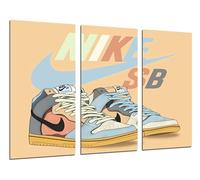 Cuadros Cámara Set 3 posters decorativos para pared, Decoración Salón Modernos, Dormitorios, Habitación, zapatillas Nike SB SkateBoard, (97 x 62 cm)