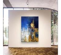 Cuadros de arte de pared enmarcados con diseño de textura abstracta moderna nórdica, adecuados para la decoración de la pared del dormitorio del hogar (80 x 125 cm (32 x 49 pulgadas) con marco)