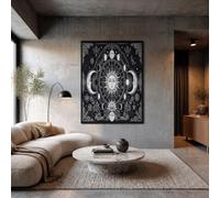 Cuadros De Arte De Pared Luna Misteriosa Sol - Imágenes Cuadros Pintura Tarot Cielo Estrellado Para Decoración Salon Dormitorio, Blanco Y Negro Modernos Pósters De Lienzo, Sin Marco, 70X100Cm