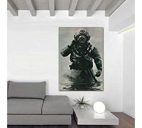 Cuadros de Arte de Pared para Sala de Estar Póster e Impresiones Lienzo Moderno Pintura de Arte Buceo en Aguas Profundas 60x90cm (Sin Marco)