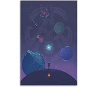 Cuadros de Pared 50x70cm Sin Marco Outer Wilds Minimalista Videojuego Póster Lienzo Arte de la Pared para la decoración Moderna de la habitación Familiar Estética Dedroom Regalos Póster