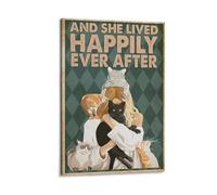 Cuadros de pared vintage con diseño de gato perdido y mascota, póster para sala de estar, dormitorio, baño, oficina, decoración del hogar, 40 x 60 cm