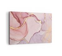 Cuadros Decoracion Salon Abstracción Mármol Rosa Lienzos decorativos 120x80cm Cuadro Sobre Lienzo Moderno Dormitorio Cocina Cuadros Pared Imágenes Wall Art Prints Decor Grande XXL AA120x80-4528