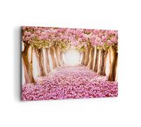 Cuadros Decoracion Salon Árbol flores cereza naturaleza Lienzos decorativos 120x80cm Cuadro Sobre Lienzo Moderno Dormitorio Cuadros Pared Imágenes Wall Art Prints Decor Grande XXL AA120x80-2794