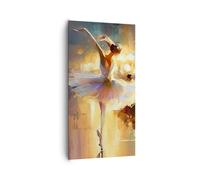 Cuadros Decoracion Salon Bailarina Bailar Color Al Oleo Lienzos decorativos 65x120cm Cuadro Sobre Lienzo Moderno Vertical Dormitorio Cuadros Pared Imágenes Wall Art Prints Decor Grande PA65x120-5985