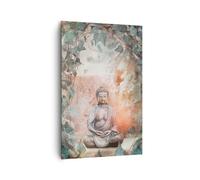 Cuadros Decoracion Salon Buda Escultura India Lienzos decorativos 80x120cm Cuadro Sobre Lienzo Moderno Vertical Dormitorio Cocina Cuadros Pared Imágenes Wall Art Prints Decor Grande PA80x120-6083