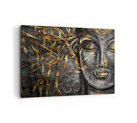 Cuadros Decoracion Salon Buda Oro Bodhisattva Lienzos decorativos 120x80cm Cuadro Sobre Lienzo Moderno Dormitorio Cocina Cuadros Pared Imágenes Wall Art Prints Decor Canvas Grande XXL AA120x80-4442