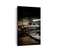 Cuadros Decoracion Salon Coche Deportivo Retro Clásico Lienzos decorativos 80x120cm Cuadro Sobre Lienzo Moderno Vertical Dormitorio Cuadros Pared Imágenes Wall Art Prints Decor Grande PA80x120-5779