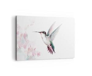 Cuadros Decoracion Salon Colibrí Acuarela Luz Lienzos decorativos 120x80cm Cuadro Sobre Lienzo Moderno Dormitorio Cocina Cuadros Pared Imágenes Wall Art Prints Decor Canvas Grande XXL AA120x80-4518