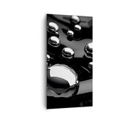 Cuadros Decoracion Salon Cromo metal reflexión Lienzos decorativos 65x120cm Cuadro Sobre Lienzo Moderno Vertical Dormitorio Cocina Cuadros Pared Imágenes Wall Art Prints Decor Grande PA65x120-2525
