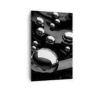 Cuadros Decoracion Salon Cromo metal reflexión Lienzos decorativos 80x120cm Cuadro Sobre Lienzo Moderno Vertical Dormitorio Cocina Cuadros Pared Imágenes Wall Art Prints Decor Grande PA80x120-2525