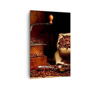 Cuadros Decoracion Salon Desayuno chocolate café frijoles Lienzos decorativos 80x120cm Cuadro Sobre Lienzo Moderno Vertical Dormitorio Cuadros Pared Imágenes Wall Art Prints Grande PA80x120-2163