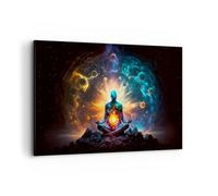 Cuadros Decoracion Salon Fantasía Universo Energía Lienzos decorativos 120x80cm Cuadro Sobre Lienzo Moderno Dormitorio Cocina Cuadros Pared Imágenes Wall Art Prints Decor Grande XXL AA120x80-5537