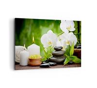Cuadros Decoracion Salon Flor aromaterapia spa Lienzos decorativos 120x80cm Cuadro Sobre Lienzo Moderno Dormitorio Cocina Cuadros Pared Imágenes Wall Art Prints Decor Canvas Grande XXL AA120x80-2718