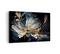 Cuadros Decoracion Salon Flor Botánica Arte Deco Lienzos decorativos 120x80cm Cuadro Sobre Lienzo Moderno Dormitorio Cocina Cuadros Pared Imágenes Wall Art Prints Decor Grande XXL AA120x80-5766