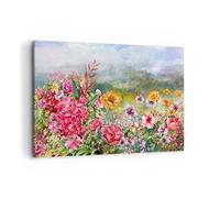 Cuadros Decoracion Salon flor verano naturaleza Lienzos decorativos 120x80cm Cuadro Sobre Lienzo Moderno Dormitorio Cocina Cuadros Pared Imágenes Wall Art Prints Decor Canvas Grande XXL AA120x80-3843
