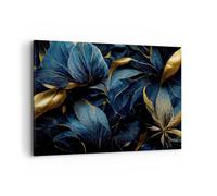 Cuadros Decoracion Salon Flores Arte Deco Lujo Lienzos decorativos 120x80cm Cuadro Sobre Lienzo Moderno Dormitorio Cocina Cuadros Pared Imágenes Wall Art Prints Decor Canvas Grande XXL AA120x80-5604