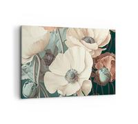 Cuadros Decoracion Salon Flores Plantas Pastel Lienzos decorativos 120x80cm Cuadro Sobre Lienzo Moderno Dormitorio Cocina Cuadros Pared Imágenes Wall Art Prints Decor Canvas Grande XXL AA120x80-5925
