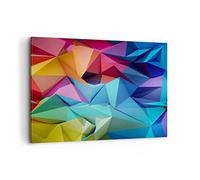 Cuadros Decoracion Salon Formas futurista geométrico Lienzos decorativos 120x80cm Cuadro Sobre Lienzo Moderno Dormitorio Cocina Cuadros Pared Imágenes Wall Art Prints Decor Grande XXL AA120x80-3027