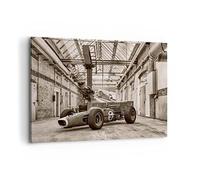 Cuadros Decoracion Salon Fórmula 1 Carrera Retro Lienzos decorativos 120x80cm Cuadro Sobre Lienzo Moderno Dormitorio Cocina Cuadros Pared Imágenes Wall Art Prints Decor Grande XXL AA120x80-4918