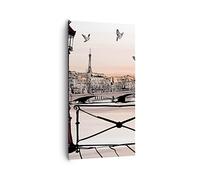 Cuadros Decoracion Salon Francia paloma gráficos ilustración Lienzos decorativos 65x120cm Cuadro Sobre Lienzo Moderno Vertical Dormitorio Cuadros Pared Imágenes Wall Art Prints Grande PA65x120-3176