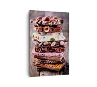 Cuadros Decoracion Salon Gastronomía Chocolate Postre Lienzos decorativos 80x120cm Cuadro Sobre Lienzo Moderno Vertical Dormitorio Cuadros Pared Imágenes Wall Art Prints Decor Grande PA80x120-6054