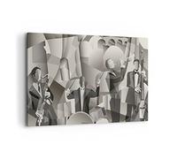 Cuadros Decoracion Salon jazz musica musico Lienzos decorativos 120x80cm Cuadro Sobre Lienzo Moderno Dormitorio Cocina Cuadros Pared Imágenes Wall Art Prints Decor Canvas Grande XXL AA120x80-4119