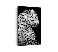 Cuadros Decoracion Salon leopardo pantera gato Lienzos decorativos 80x120cm Cuadro Sobre Lienzo Moderno Vertical Dormitorio Cocina Cuadros Pared Imágenes Wall Art Prints Decor Grande PA80x120-4919