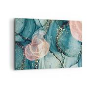 Cuadros Decoracion Salon Líquido Oro Rosa Lienzos decorativos 120x80cm Cuadro Sobre Lienzo Moderno Dormitorio Cocina Cuadros Pared Imágenes Wall Art Prints Decor Canvas Grande XXL AA120x80-4817