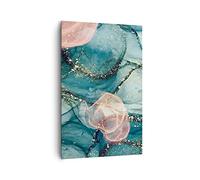 Cuadros Decoracion Salon Líquido Oro Rosa Lienzos decorativos 80x120cm Cuadro Sobre Lienzo Moderno Vertical Dormitorio Cocina Cuadros Pared Imágenes Wall Art Prints Decor Canvas Grande PA80x120-4817