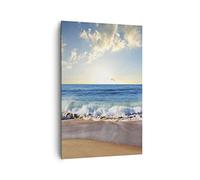 Cuadros Decoracion Salon mar orilla agua Lienzos decorativos 80x120cm Cuadro Sobre Lienzo Moderno Vertical Dormitorio Cocina Cuadros Pared Imágenes Wall Art Prints Decor Canvas Grande PA80x120-3551