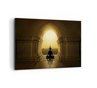 Cuadros Decoracion Salon Meditación Templo Sombra Lienzos decorativos 120x80cm Cuadro Sobre Lienzo Moderno Dormitorio Cocina Cuadros Pared Imágenes Wall Art Prints Decor Grande XXL AA120x80-4474