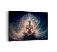 Cuadros Decoracion Salon Meditación Yoga Energía Lienzos decorativos 120x80cm Cuadro Sobre Lienzo Moderno Dormitorio Cocina Cuadros Pared Imágenes Wall Art Prints Decor Grande XXL AA120x80-5781