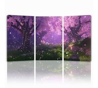 Cuadros Decoracion Salon Modernos, 3 Pcs Marco de Madera Cuadros Japón Posters para Pared Lienzo Pintura flores de cerezo Wall Art Imagen Decoracion Dormitorios Cocina Baño Pasillo 30x45 cm 1f-1008