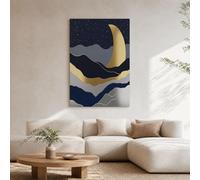 Cuadros Decoracion Salon Modernos, Lienzos Decorativos Grandes, Laminas Decorativas de Geometría Minimalista, Pinturas de Colina De La Ola para Dormitorios Pasillos Comedor Habitación, 50x70cm