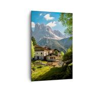 Cuadros Decoracion Salon Montañas Paisaje Alpes Lienzos decorativos 80x120cm Cuadro Sobre Lienzo Moderno Vertical Dormitorio Cocina Cuadros Pared Imágenes Wall Art Prints Decor Grande PA80x120-5814