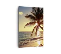 Cuadros Decoracion Salon nube exótico palma paisaje Lienzos decorativos 80x120cm Cuadro Sobre Lienzo Moderno Vertical Dormitorio Cuadros Pared Imágenes Wall Art Prints Decor Grande PA80x120-3180