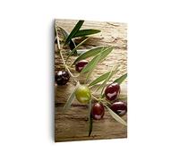 Cuadros Decoracion Salon Oliva italia aroma dieta Lienzos decorativos 80x120cm Cuadro Sobre Lienzo Moderno Vertical Dormitorio Cocina Cuadros Pared Imágenes Wall Art Prints Decor Grande PA80x120-2420